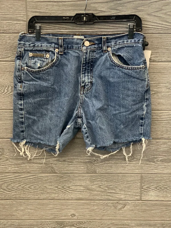 men's knee-length shorts -Blue Denim Shorts Calvin Klein, Size 8