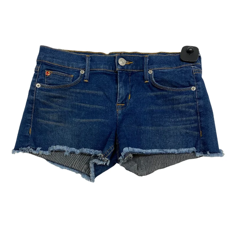 men's plaid shorts -Blue Denim Shorts Designer Hudson, Size 2