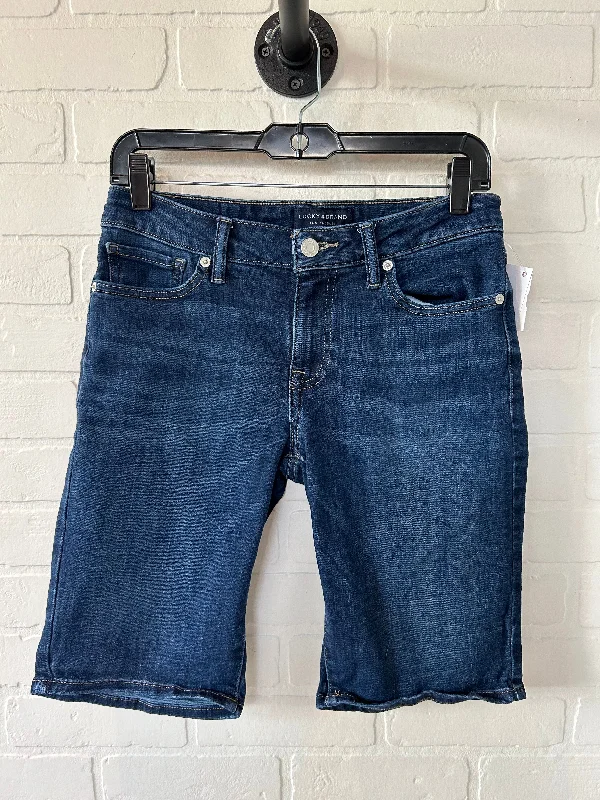 men's chino shorts for casual wear -Blue Denim Shorts Lucky Brand, Size 2