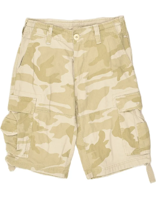 men's summer-ready cargo shorts -BRANDIT Mens Cargo Shorts Medium W30 Beige Camouflage