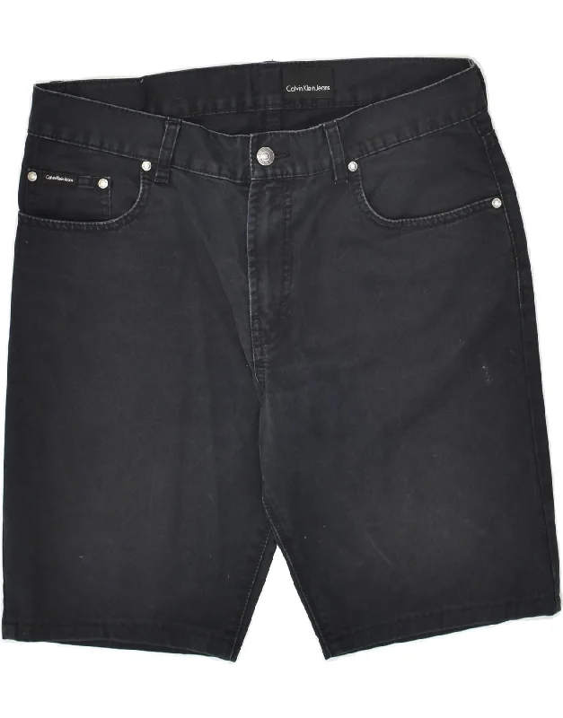 men's vintage shorts -CALVIN KLEIN Mens Denim Shorts W33 Medium Navy Blue