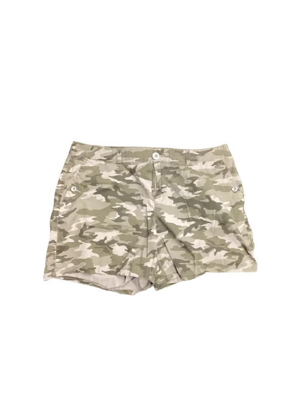 men's chino shorts -Camouflage Print Shorts Lane Bryant, Size 18