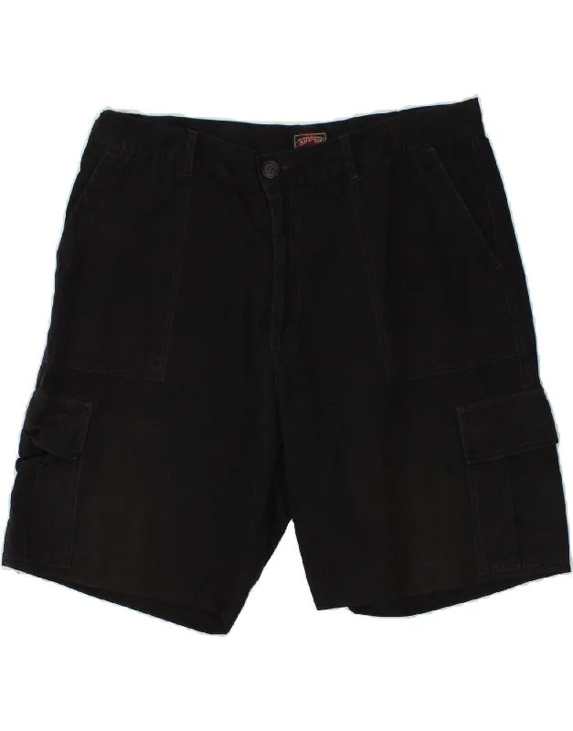 men's tailored shorts -CANADIENS Mens Cargo Shorts W36 Large  Navy Blue