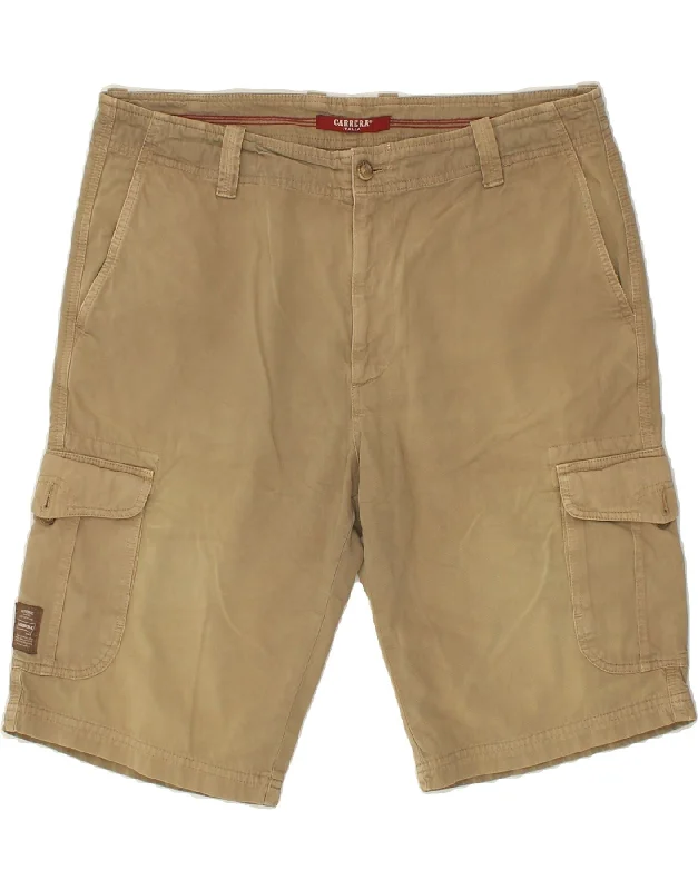 men's printed board shorts -CARRERA Mens Cargo Shorts W36 Large Brown Cotton