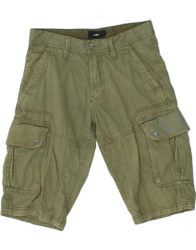 men's premium denim shorts -CELIO Mens Cargo Shorts W38 XL Green