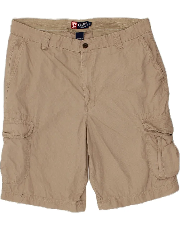 men's cargo shorts for summer -CHAPS Mens Cargo Shorts W36 Large Beige Cotton