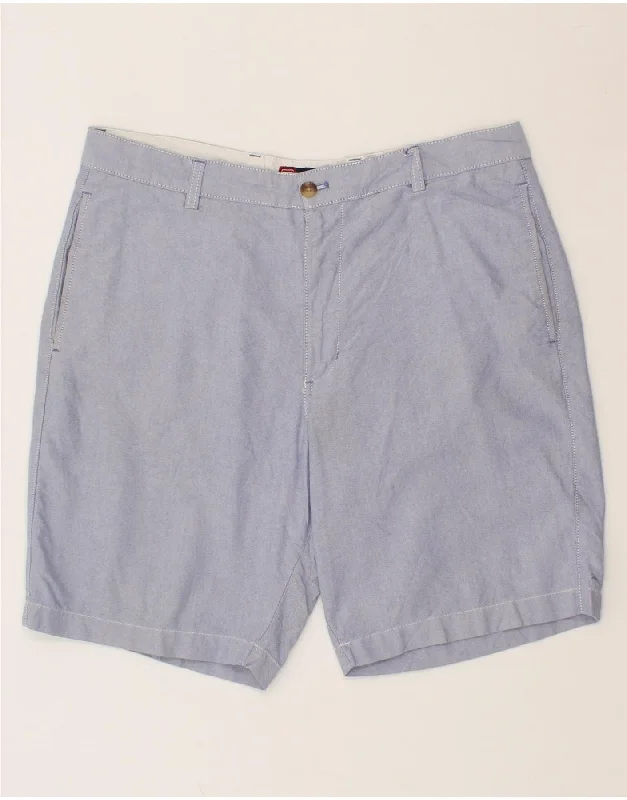 men's stylish shorts for men -CHAPS Mens Chino Shorts W36 Large Blue Cotton