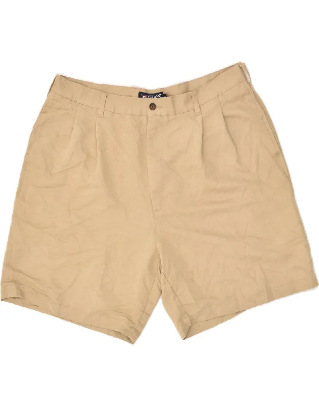 men's short-sleeve shorts -CHAPS Mens Chino Shorts W38 XL Brown Rayon