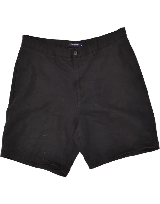 men's breathable workout shorts -CHAPS Mens Chino Shorts W40 XL Black Cotton