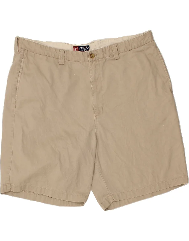 men's long cargo shorts -CHAPS Mens Chino Shorts W42 2XL Brown Cotton