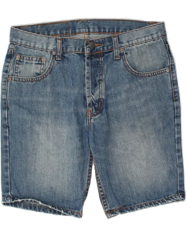 men's denim shorts -CHEAP MONDAY Mens Denim Shorts W29 Medium Blue Cotton