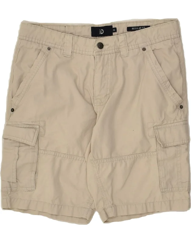 men's breathable sports shorts -DACK'S Mens Regular Fit Cargo Shorts IT 46 Small W28  Beige Cotton