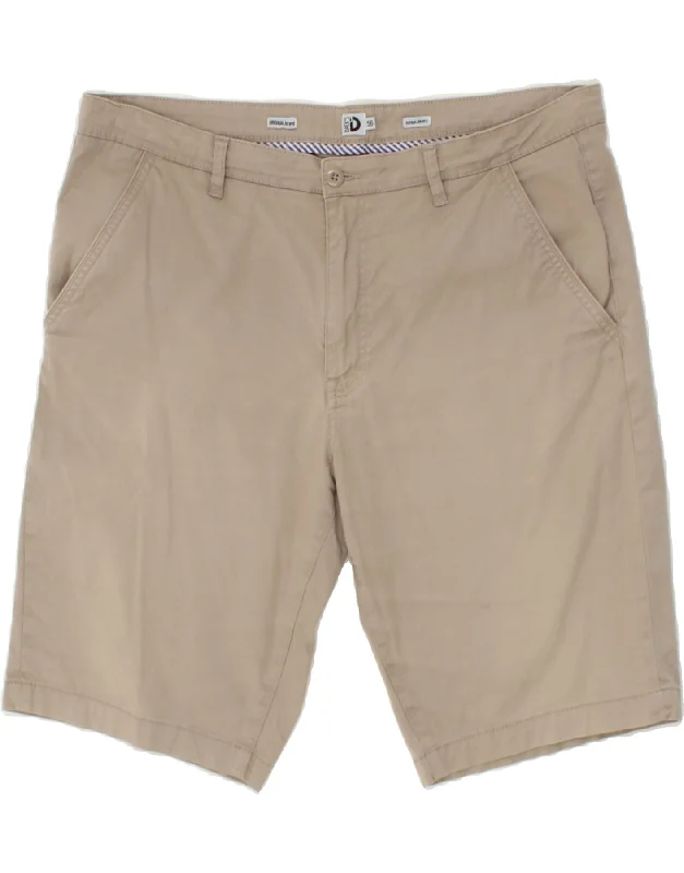 men's denim shorts -DACK'S Mens Regular Fit Chino Shorts W42 2XL Grey Cotton