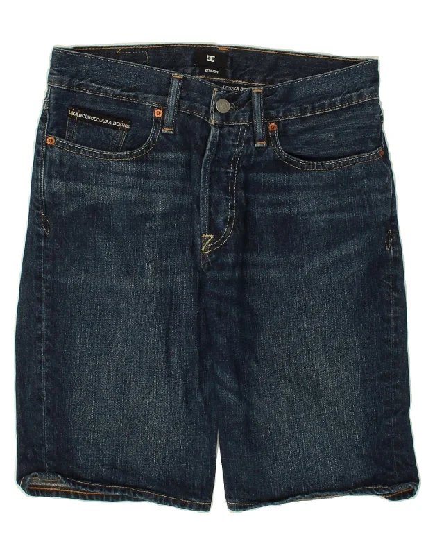 men's chino shorts -DC Mens Straight Fit Denim Shorts W28 Small Blue Cotton