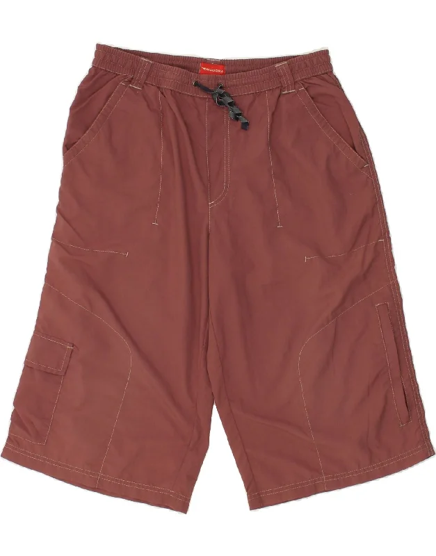 men's athletic-fit shorts -DIADORA Mens Cargo Shorts Medium W30 Maroon Polyamide