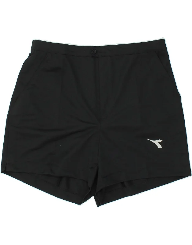 men's comfortable denim shorts -DIADORA Mens Chino Shorts XL W38 Black Polyester