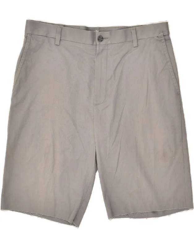 men's classic board shorts -DOCKERS Mens Chino Shorts W34 Large Grey Cotton