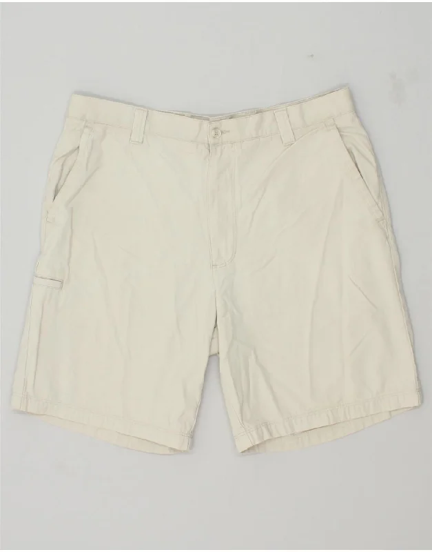 men's long casual shorts -DOCKERS Mens Chino Shorts W36 Large Grey Cotton