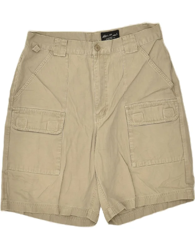 men's comfortable running shorts -EDDIE BAUER Mens Cargo Shorts W34 Large Beige Cotton