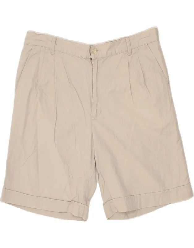 men's short-sleeve shorts -FILA Mens Pegged Chino Shorts IT 54 2XL W38  Beige Cotton