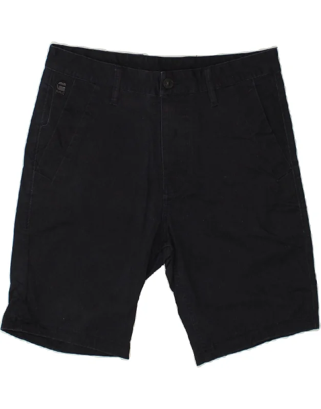 men's trendy shorts -G-STAR Mens Chino Shorts W30 Medium Navy Blue