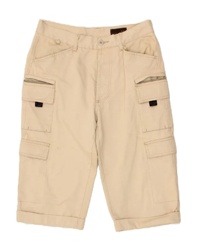 men's comfortable shorts -GAS Mens Cargo Shorts W32 Medium Beige Cotton