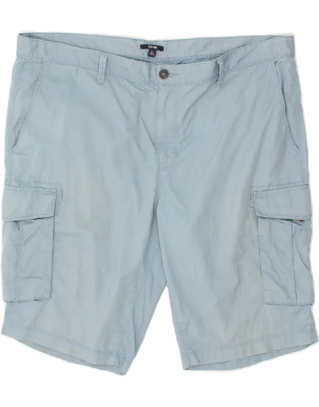 men's slim-fit denim shorts -KIABI Mens Cargo Shorts IT 52 XL W42  Blue Cotton