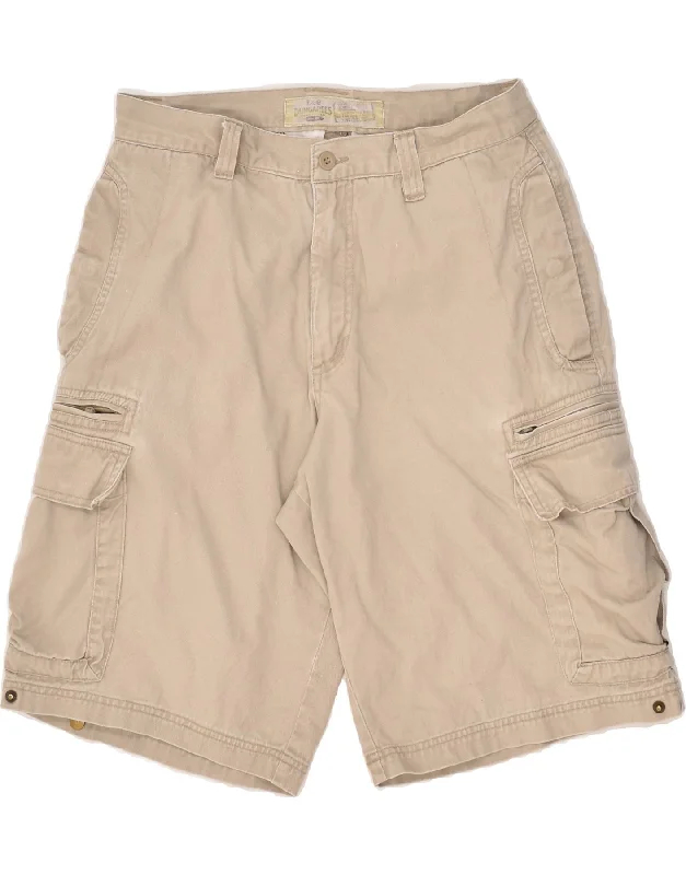 men's black athletic shorts -LEE Mens Cargo Shorts W31 Medium Beige Cotton