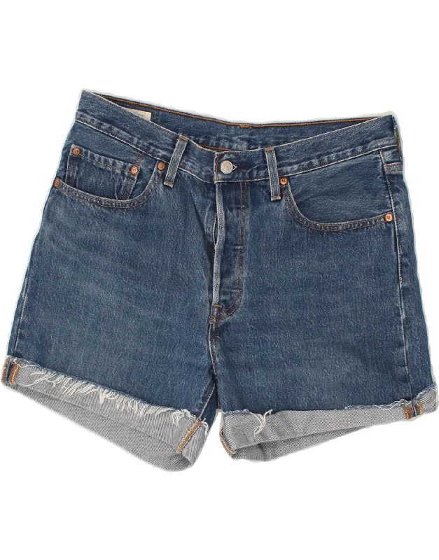 men's premium denim shorts -LEVI'S Mens 501 Denim Shorts W30 Medium Blue Cotton