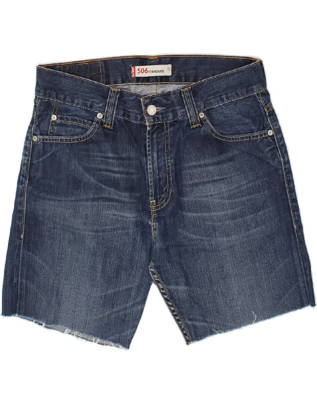 men's patterned shorts -LEVI'S Mens 506 Standard Fit Denim Shorts W33 Medium Blue