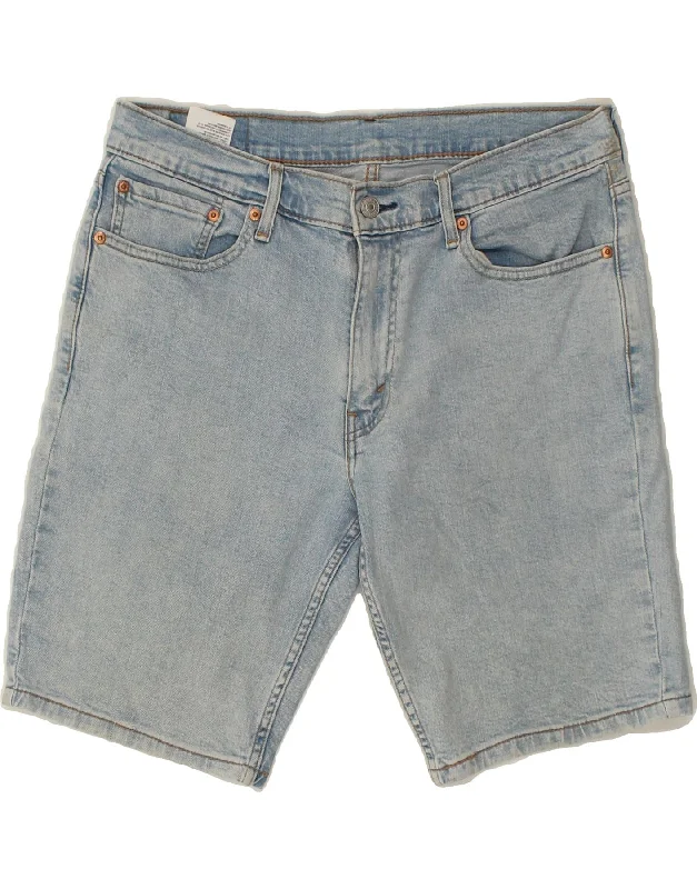 men's gym-ready shorts -LEVI'S Mens 541 Denim Shorts W32 Medium Blue Cotton