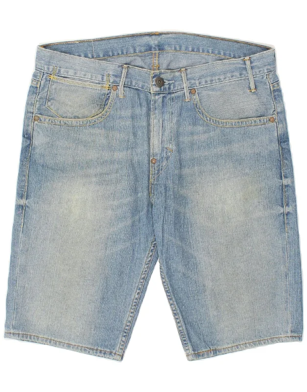 men's cotton shorts -LEVI'S Mens Denim Shorts W32 Medium Blue Cotton