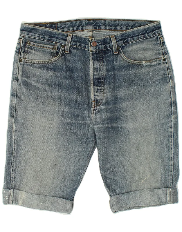 men's outdoor shorts -LEVI'S Mens Denim Shorts W36 Large Blue