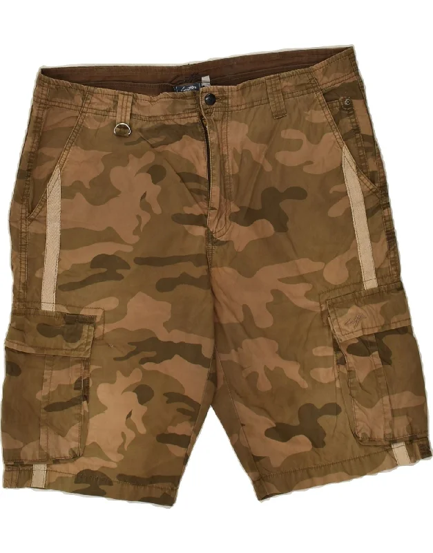 men's lightweight shorts -LOTTO Mens Cargo Shorts XL W38 Brown Camouflage