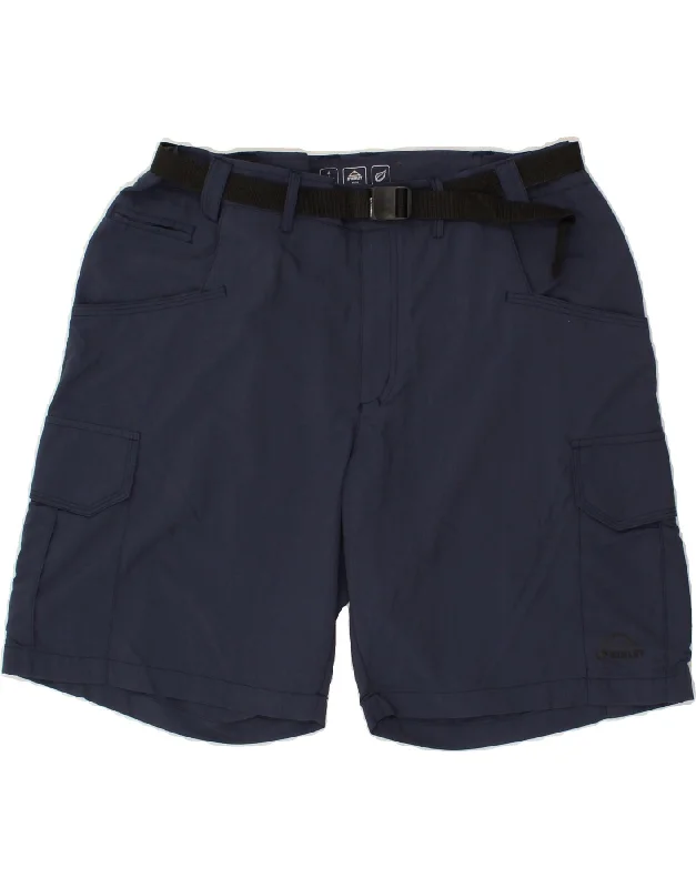 men's easy-wear shorts -MCKINLEY Mens Cargo Shorts XL W36 Navy Blue Polyamide