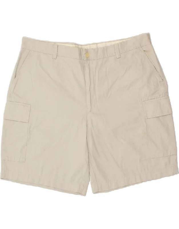 men's chino shorts for casual wear -NAUTICA Mens Cargo Shorts W44 2XL Grey Cotton