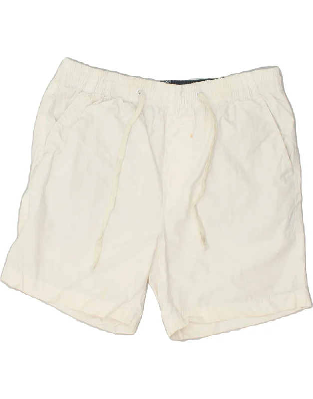 men's casual shorts -NAUTICA Mens Chino Shorts Medium W32  White Cotton