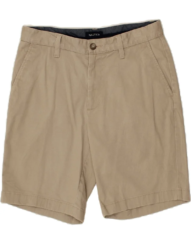 men's sweat shorts for comfort -NAUTICA Mens Chino Shorts W30 Medium Beige Cotton