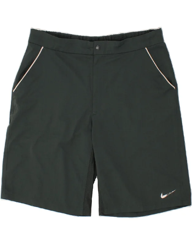 men's easy-wear shorts -NIKE Mens Dri Fit Bermuda Shorts Large W36 Green Polyester