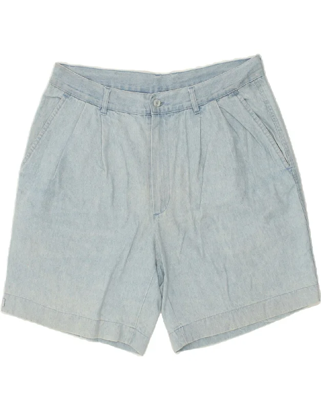 men's colorful shorts -OLD DOG Mens High Waist Denim Shorts IT 54 2XL W36  Blue Cotton