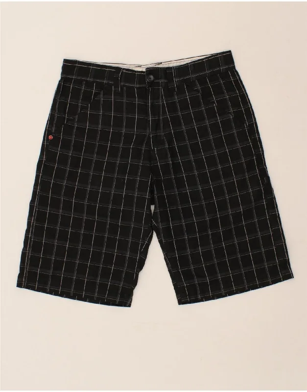 men's sweat shorts -O'NEILL Mens Casual Shorts W30 Medium Black Check Polyester