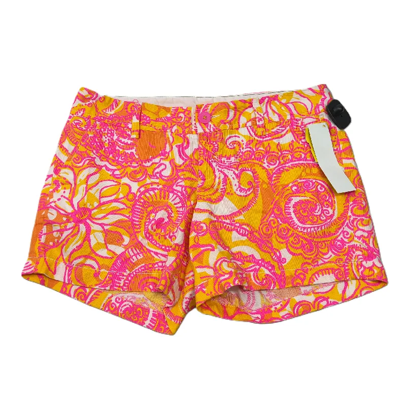 men's easy-wear shorts -Orange & Pink  Shorts Designer By Lilly Pulitzer  Size: 6