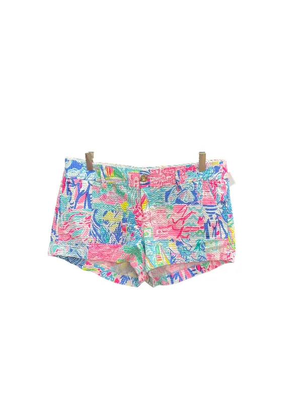 men's slim-fit denim shorts -Pink & White Shorts Lilly Pulitzer, Size 6