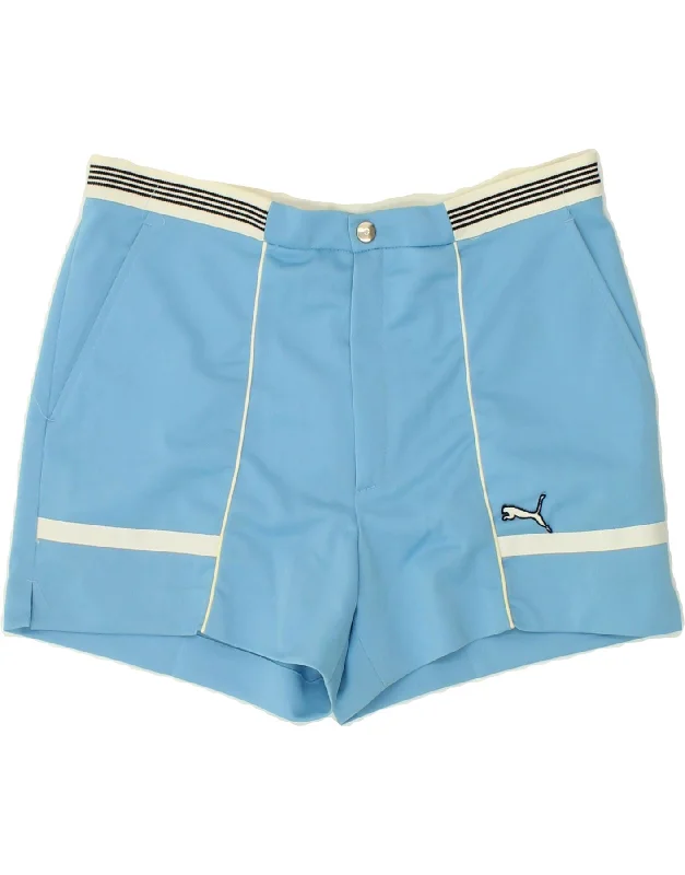 men's warm-weather shorts -PUMA Mens Chino Shorts IT 50 Large W32 Blue Polyester