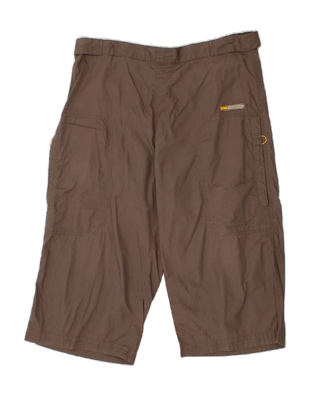 men's breathable workout shorts -REEBOK Mens Bermuda Shorts XL W40 Brown Cotton