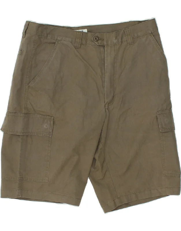 men's comfortable denim shorts -SEA BARRIER Mens Cargo Shorts IT 50 Large W34  Brown Cotton