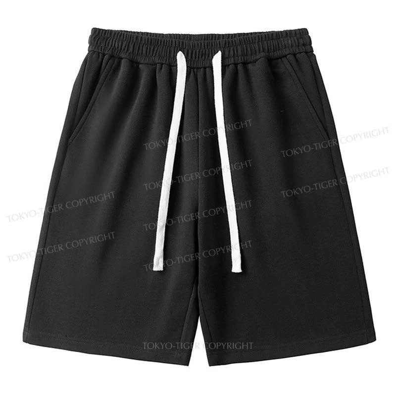 men's classic cargo shorts -Tokyo-Tiger Basic Black Unisex Shorts