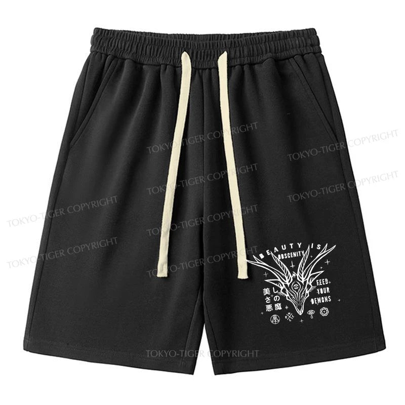 men's summer-ready shorts -Tokyo-Tiger Beautiful Devil Japanese Unisex Shorts