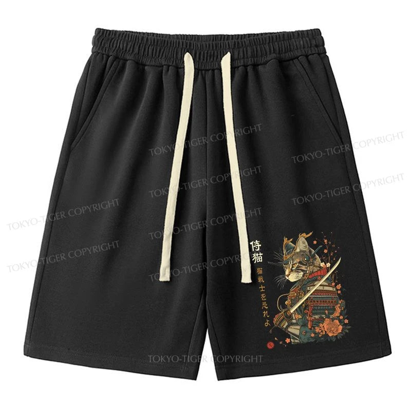 men's fitness shorts -Tokyo-Tiger Cat Samurai Japanese Unisex Shorts