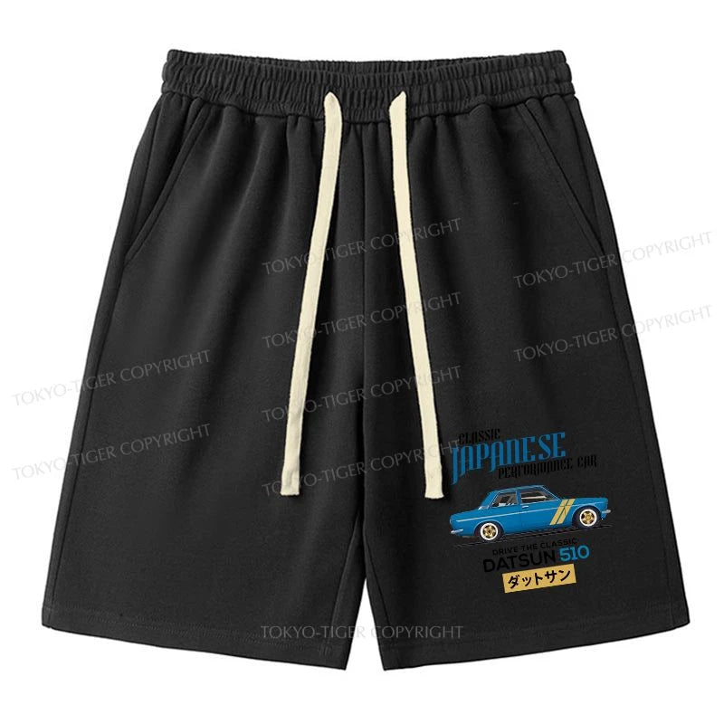 men's stylish shorts for men -Tokyo-Tiger Datsun 510 - Classic Japanese Car Unisex Shorts